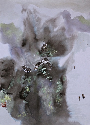 42--天上人间(水彩画) 38×52.jpg