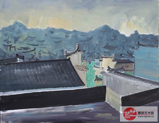 屏山印象-4(油画)杜红建(100X80CM)2018.4.JPG