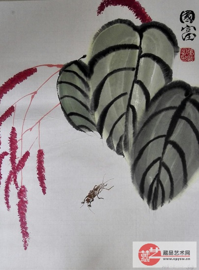 2016年3月原创写意作品《红蓼蝼蛄》.jpg
