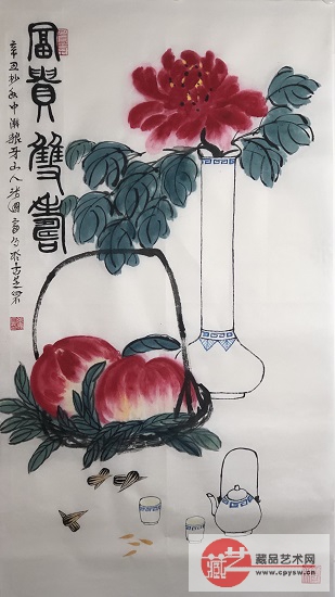 2021Äê10ÔÂ22ÈÕÕŹú¸»Ô´´Ð´Òâ×÷Æ·¡¶¸»¹óË«ÊÙͼ¡·ÑĮ̀ÌïÏÈÉúÊÕ²Ø Ô°æ ¹æ¸ñ96X53Êú·ù1.jpg