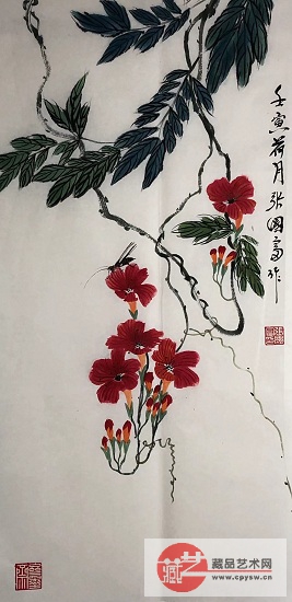 2022Äê6ÔÂ30ÈÕÕŹú¸»Ô´´Ð´Òâ×÷Æ·¡¶Ê¢ÏÄÜæ»ªÍ¼¡· °ëÉú°ëÊì·Â¹ÅÐû ¹æ¸ñ68X34¡£.jpg