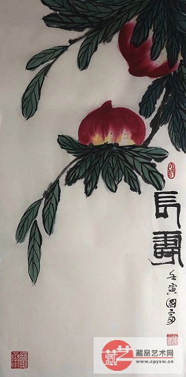 2022年8月22日张国富原创写意作品《长寿图》 白色生宣 68cmX34cm.jpg