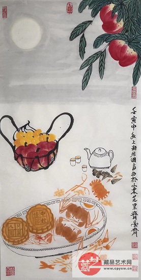 2022年8月27日张国富原创写意作品《中秋佳节月圆人圆团团圆圆图》 白色生宣 68cmX34cm.jpg