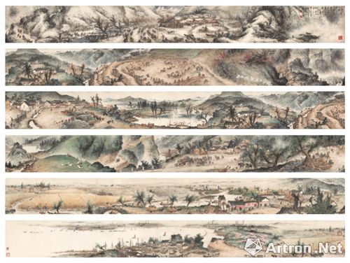 ��ɽ�� ��ɽ��Ծ��ͼ�� ֽ����ɫ 31��1526cm 1958