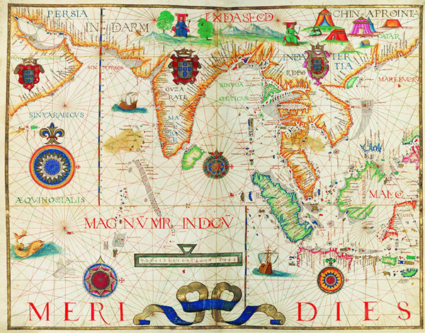 ͼ3���ϰ¸ꡤŷ�ɣ����纽����ͼ������ӡ��Ⱥ����ͼ����˹����1565�꣬��ƤֽС����ʥ�˵ñ�������˹����ͼ���