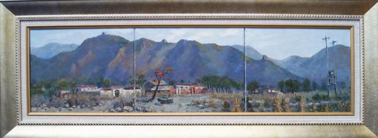 ��ɽ���µ�һĨ�졷��90x24cm�������ͻ�