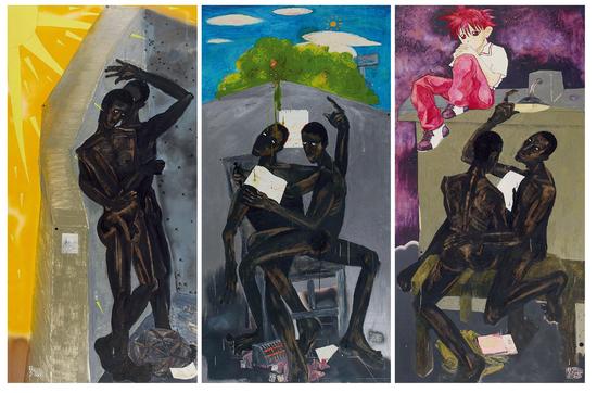 ���������� �Ӿ���ɳ������������¿�����ʦ��д����������ҹ������ʦ�����¡����ڴ��쿴����ʦ�ƽ�����衷�ͻ� �ۺϲ��� 122��244cm��3 2000�� �й��ε�2016���ģ�  �ɽ��ۣ�103.5��Ԫ ˢ�������ҳɽ���¼