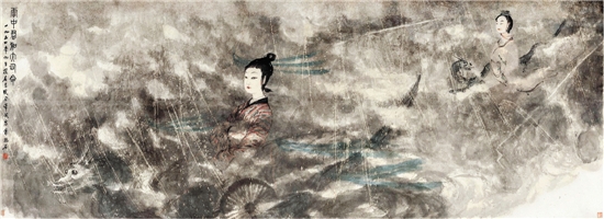 ¸µ±§Ê¯ ÔÆÖоýºÍ´ó˾Ãü 114¡Á315cm ¾µÐÄ Éèɫֽ±¾ 1954Äê