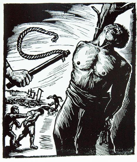 张明曹的木刻连环画《仇》(1938)