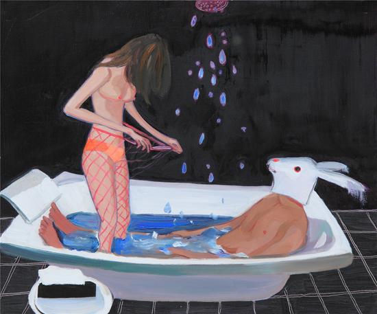 ��̬ϵ�С�ԡ 60cmx50cm �����ͻ�2014 sexy series��bath 60cmx50cm oil on canvas 2014