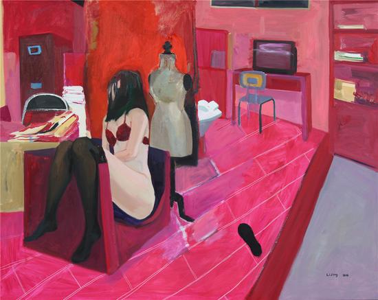 ����ˮ 120cmx150cm �����ͻ� 2016 lemonade 120cmx150cm oil on canvas 2016