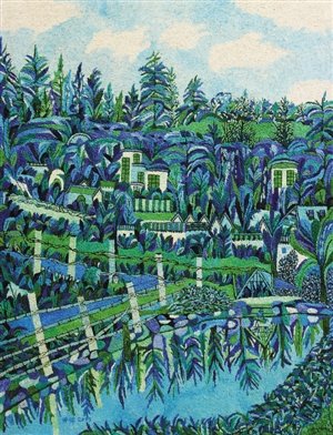 《三人行》油画作品 风篁美术馆展出